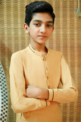 New Soft Gold Designer Boy's Kameez Shalwar RJ-KIDS215