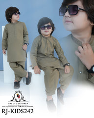 Olive Moss Kurta Shalwar for Boys | RJ-KIDS242