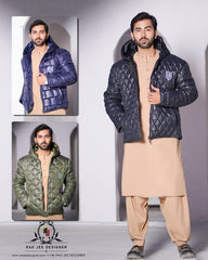 Black Puffer Jacket Males – Full sleeves