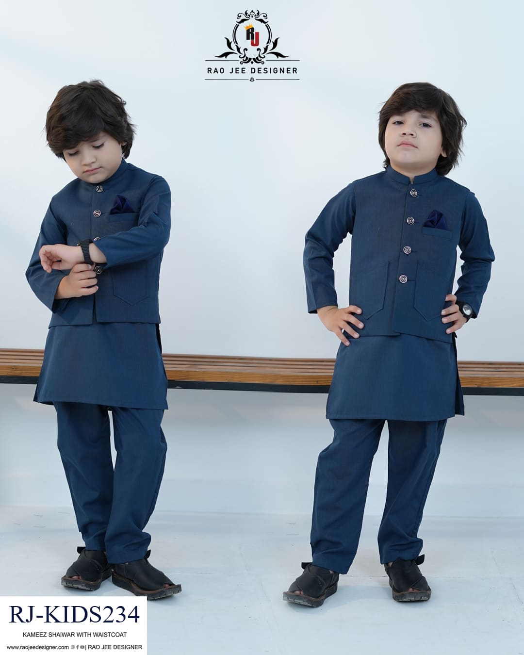 Imperial Purple Waistcoat Set for Boys | RJ-KIDS234