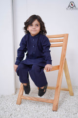 Deep Navy Kurta Shalwar for Boys | RJ-KIDS222