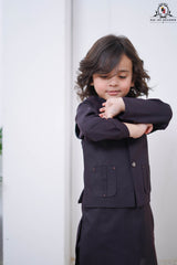 Burgundy 3-Piece Waistcoat Set for Boys | RJ-KIDS223