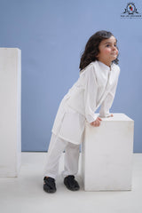 Pure White 3-Piece Waistcoat Set for Boys | RJ-KIDS226