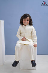 Vanilla Elegance 3-Piece Waistcoat Set for Boys | RJ-KIDS227