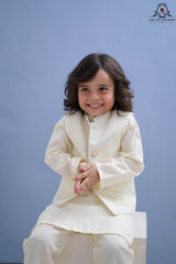 Vanilla Elegance 3-Piece Waistcoat Set for Boys | RJ-KIDS227