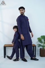 Midnight Plum Waistcoat Set for Boys | RJ-KIDS235