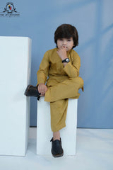 Mustard Gold Kurta Shalwar for Boys | RJ-KIDS243
