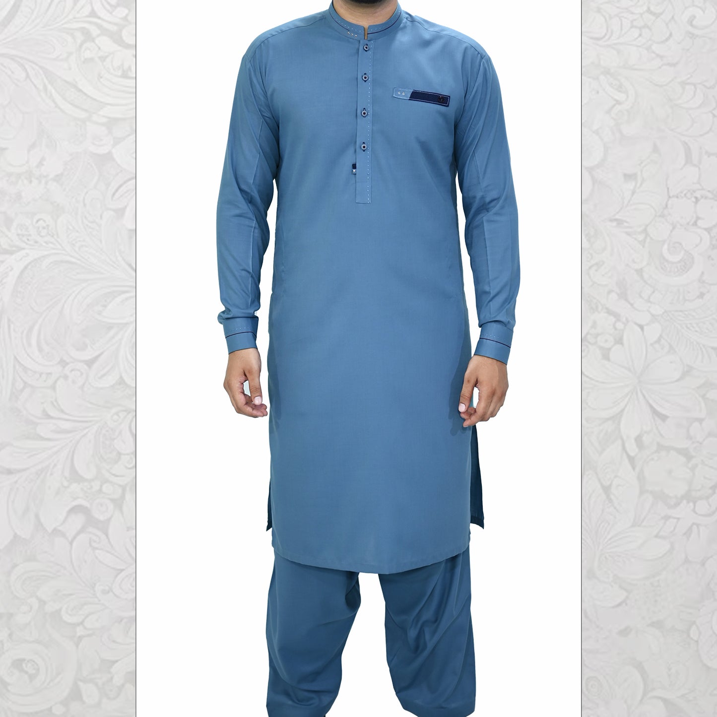 Men's Kameez Shalwar Wash & Wear Fabric RJ-KS532