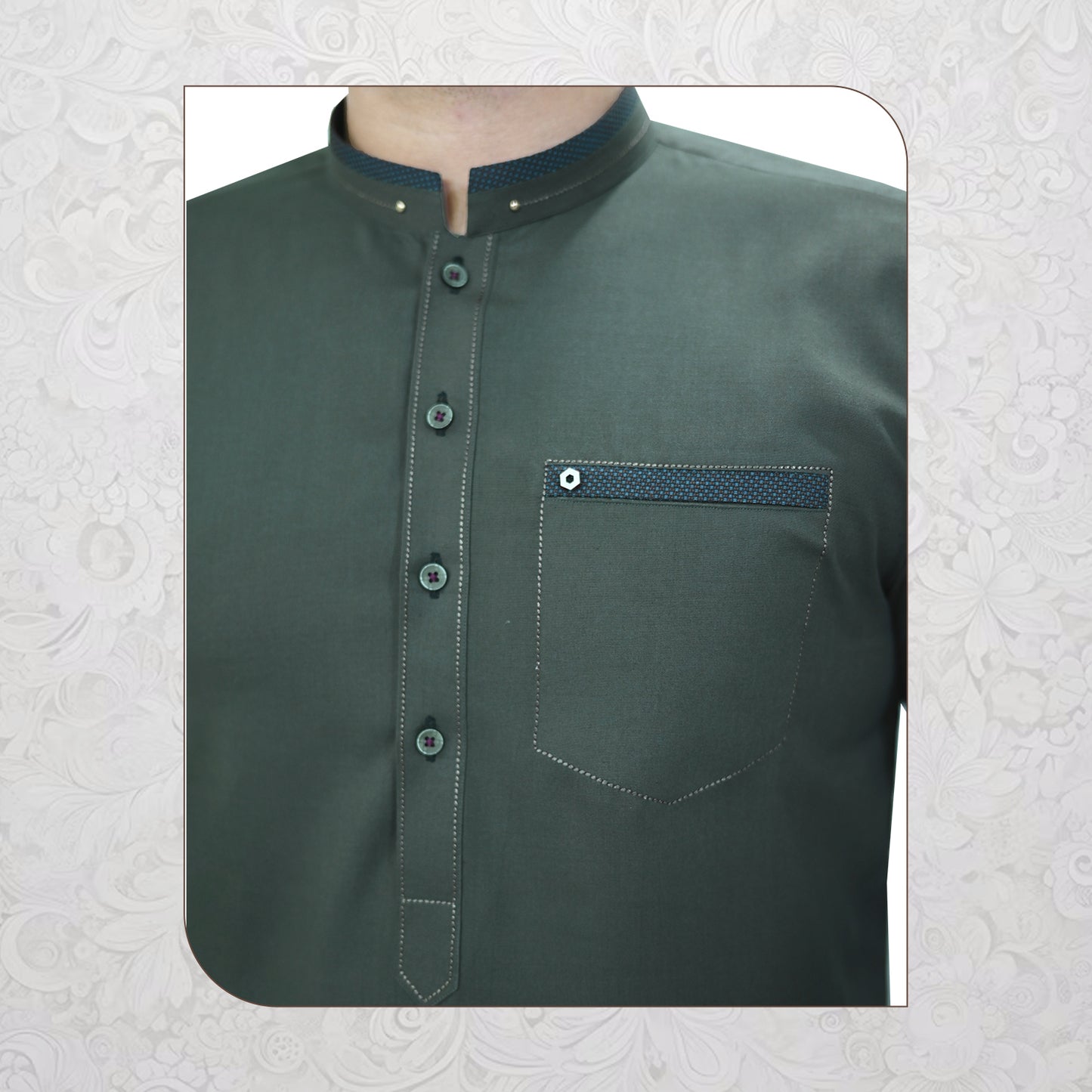 Men's Kameez Shalwar Wash & Wear Fabric RJ-KS531