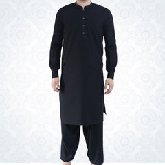 Black Kameez Shalwar wash & wear RJ - KS453 - Rao Jee Designer