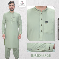 Men's Kameez Shalwar Wash & Wear Fabric RJ - KS529 - Rao Jee Designer