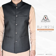 Men's Basic Green Waistcoat  (RJ-W214)