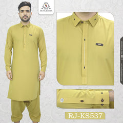 Men's Kameez Shalwar Wash & Wear Fabric RJ-KS537
