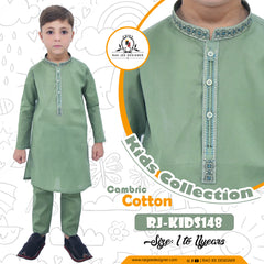 Pista Green Boy's cotton Kurta Pajama RJ-KIDS148