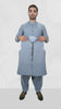 Light Steel Blue Men's Kameez Shalwar with Waistcoat (RJ-KSW123)