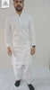 White Latha Cotton Mans Kameez Shalwar for Men's RJ-KS501