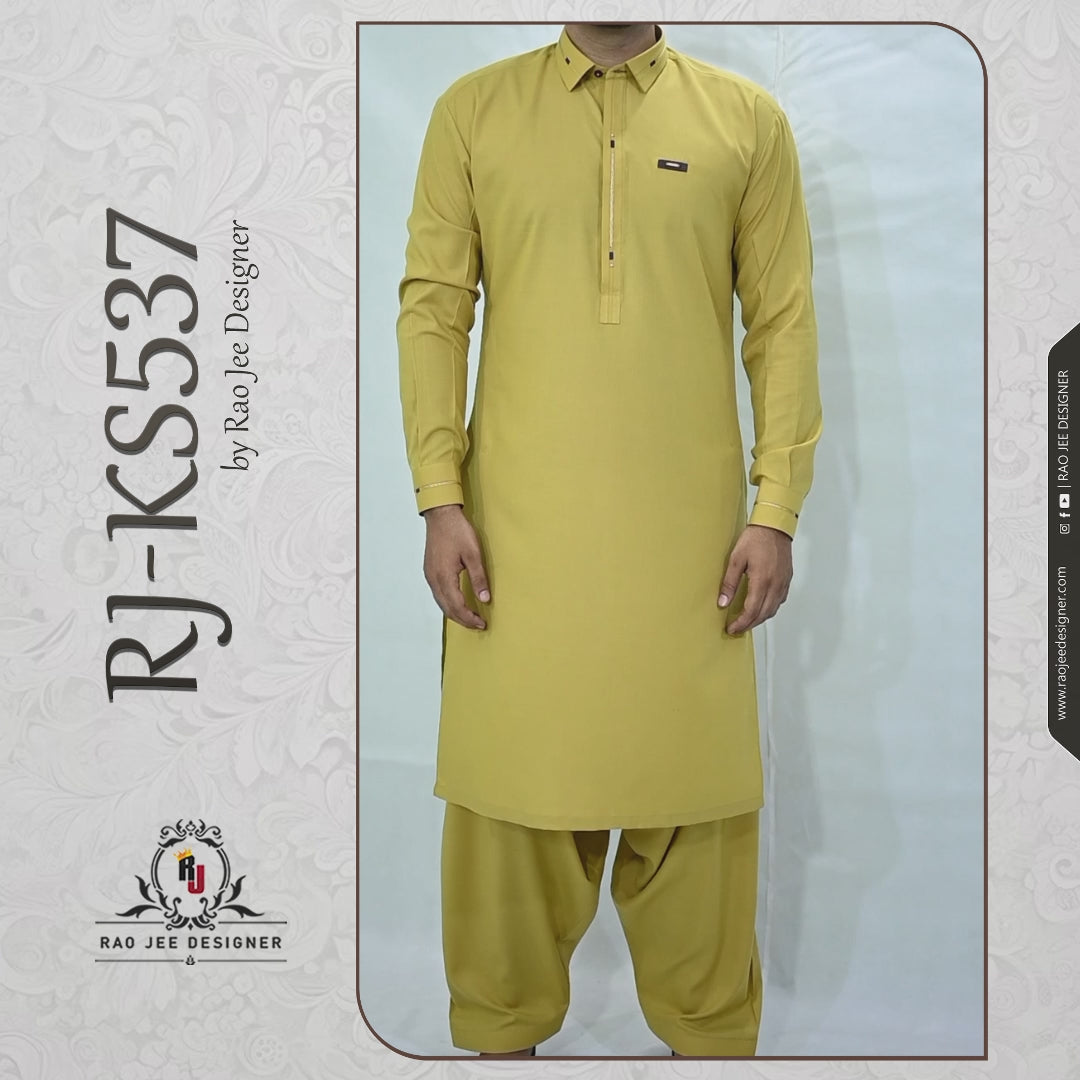Men's Kameez Shalwar Wash & Wear Fabric RJ-KS537