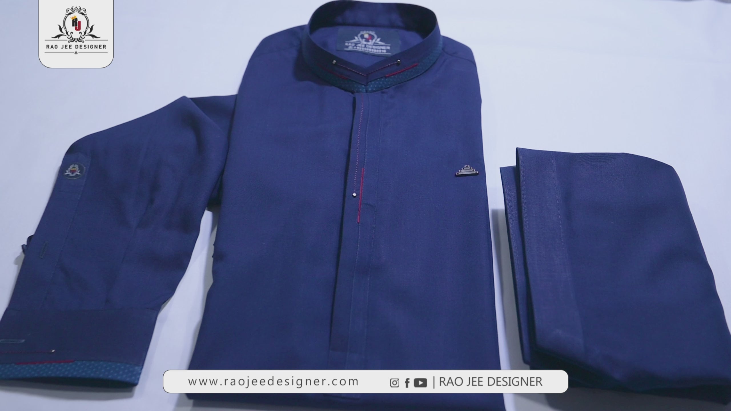 Navy Blue Mens Kameez Shalwar RJ-KS544