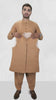 Burnt Caramel Men's Kameez Shalwar with Waistcoat (RJ-KSW120)