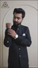 Jet Black Men's Kameez Shalwar with Waistcoat (RJ-KSW133)