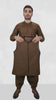 Chestnut Brown Men's Kameez Shalwar with Waistcoat (RJ-KSW126)