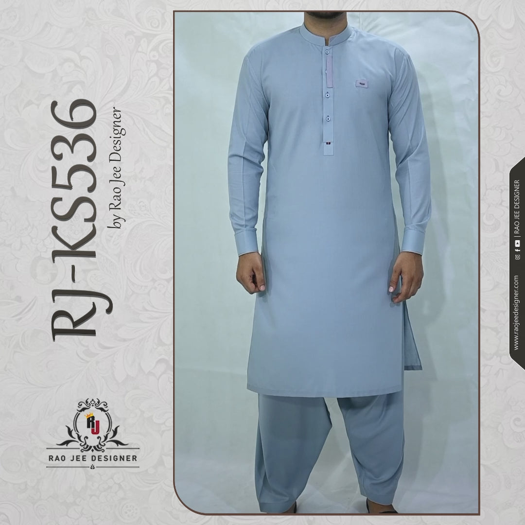 Men's Kameez Shalwar Wash & Wear Fabric RJ-KS536