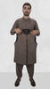 Driftwood Brown Men's Kameez Shalwar with Waistcoat (RJ-KSW119)