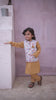 Burnt Peach Kids Kurta Pajama with Printed Waistcoat RJ-KIDS122