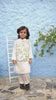 Off White Kids Kurta Pajama with Printed Waistcoat RJ-KIDS125