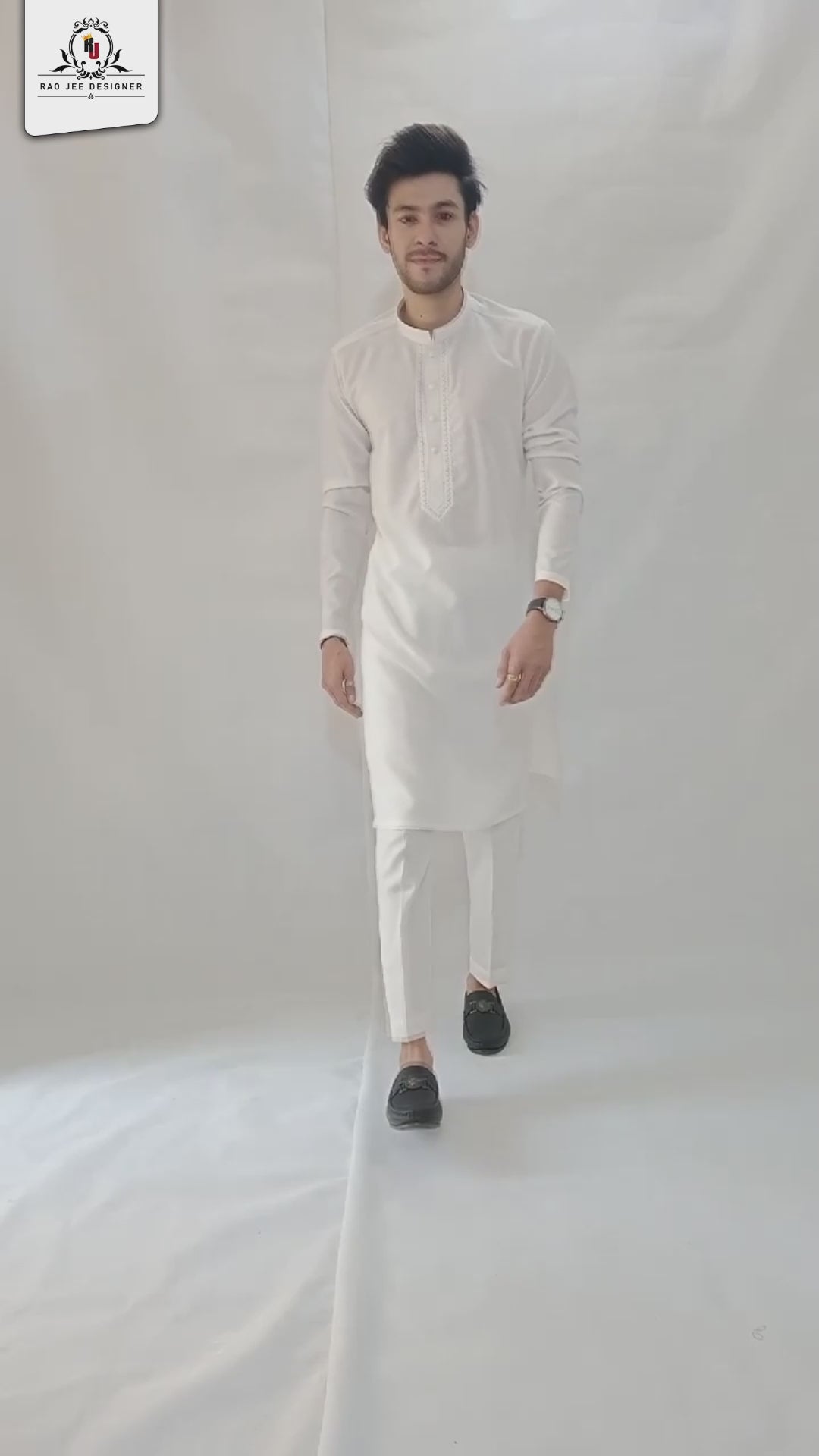 Off White Men's Kurta Pajama RJ-K188