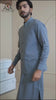 Cool Grey Men's Kameez Shalwar with Waistcoat (RJ-KSW132)