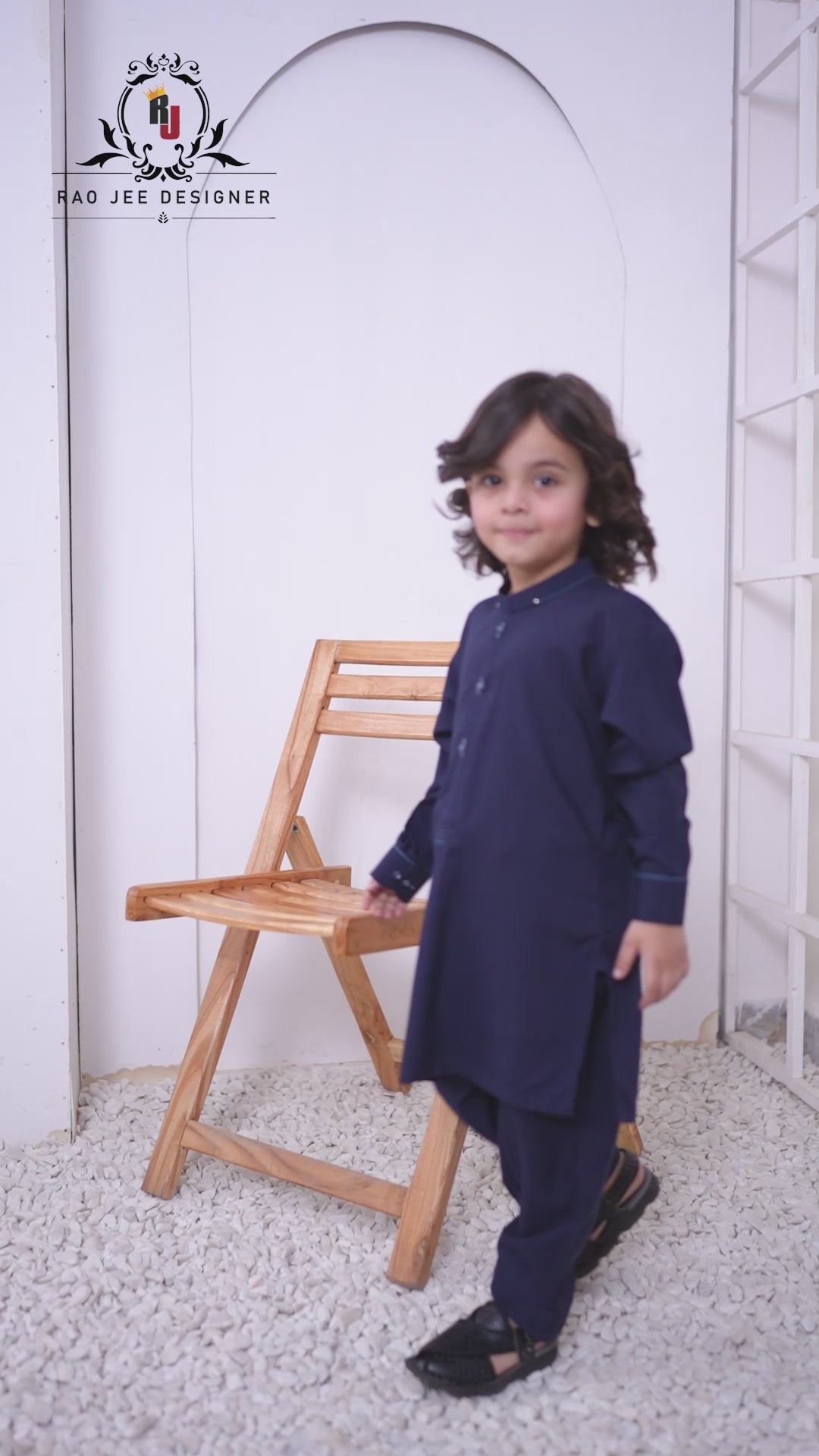 Deep Navy Kurta Shalwar for Boys | RJ-KIDS222