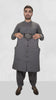 Charcoal Grey Men's Kameez Shalwar with Waistcoat (RJ-KSW127)