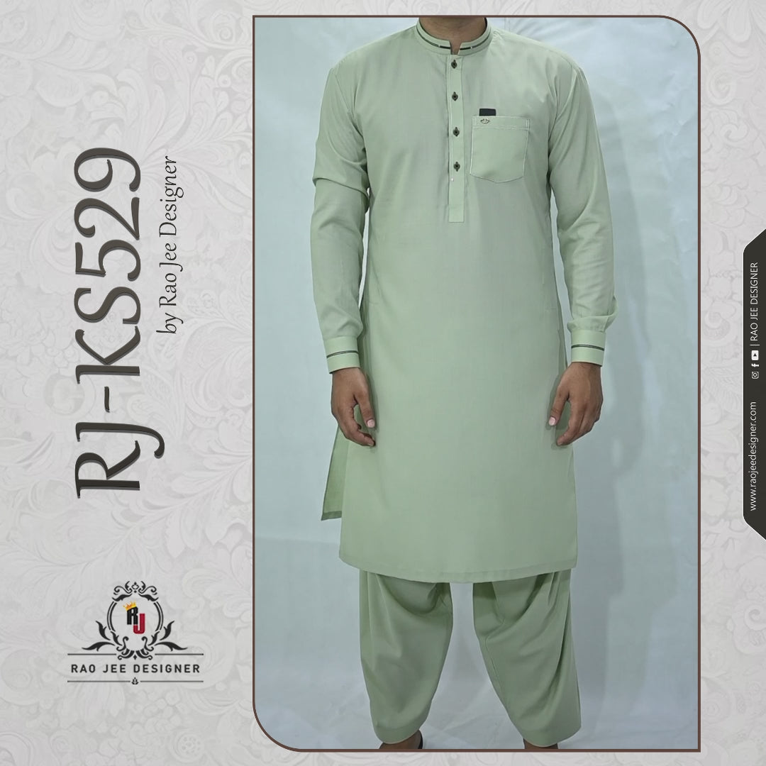 Men's Kameez Shalwar Wash & Wear Fabric RJ-KS529