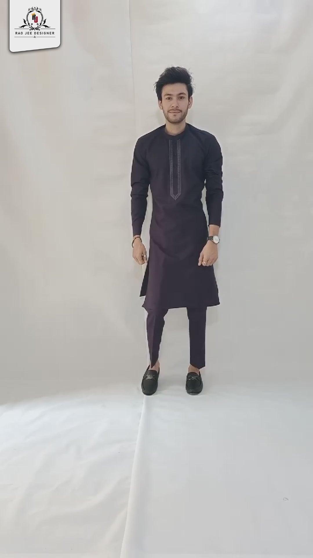 Purple Men's Kurta Pajama RJ-K184