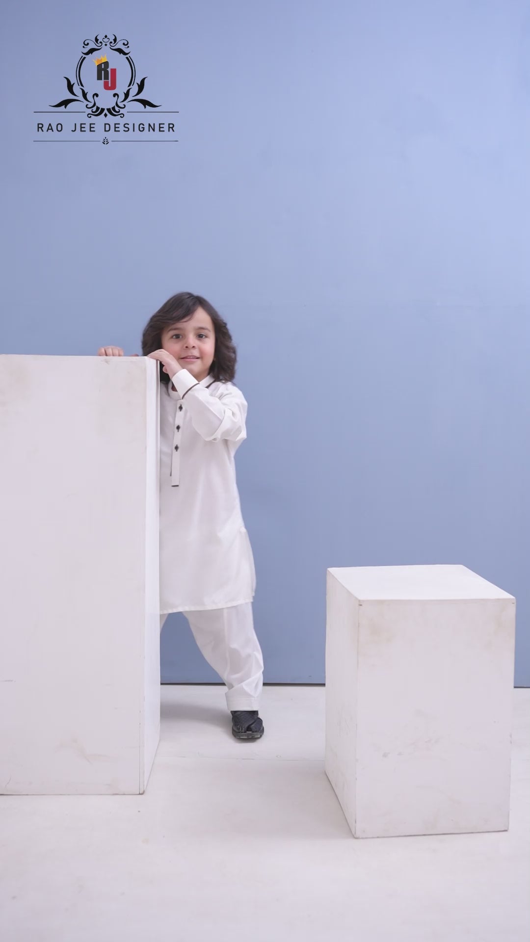 Off White Kurta Shalwar for Boys | RJ-KIDS228
