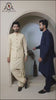 Navy Blue Men's Kameez Shalwar with Waistcoat (RJ-KSW135)