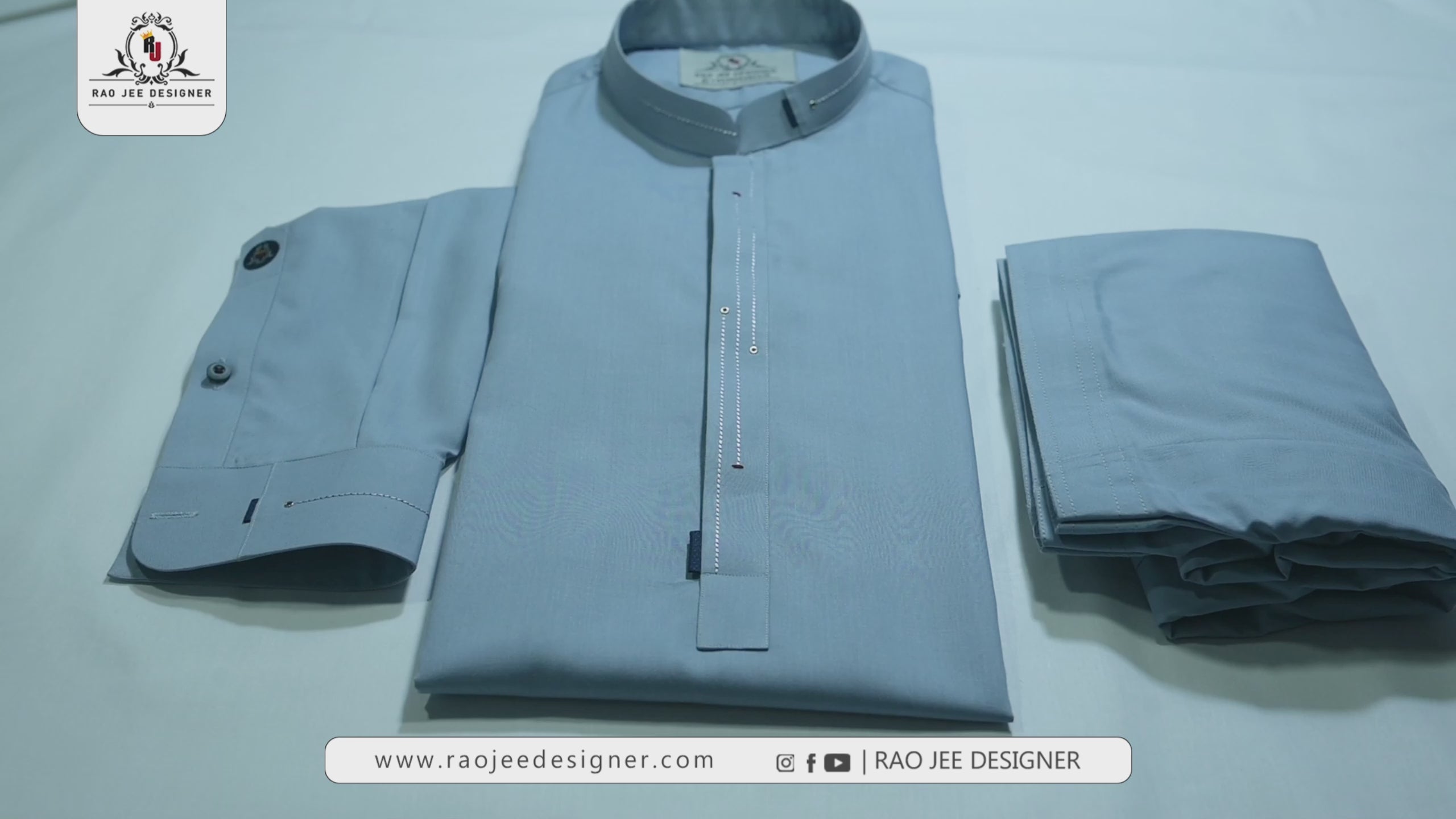 Light Grey Mens Kameez Shalwar RJ-KS545
