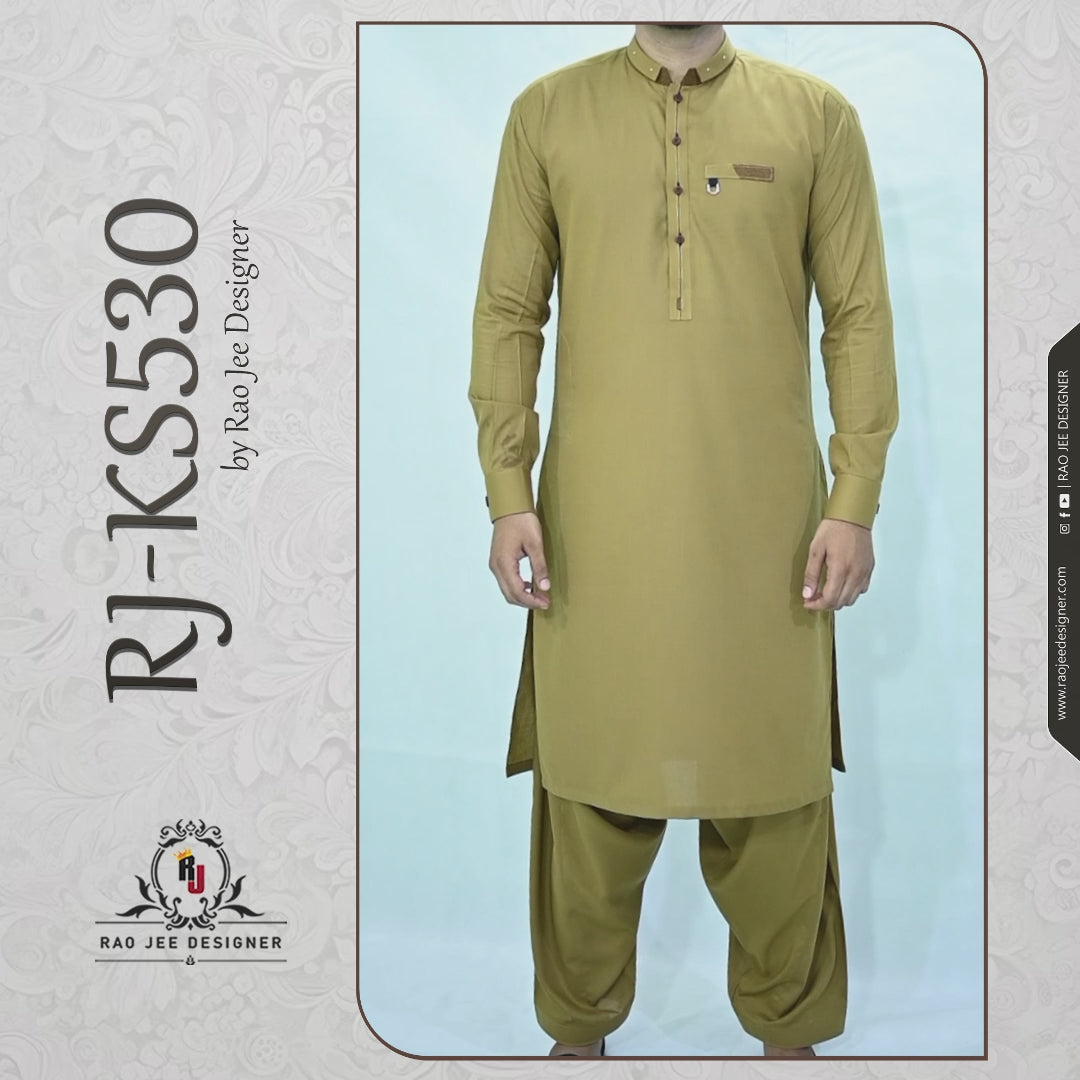Men's Kameez Shalwar Wash & Wear Fabric RJ-KS530