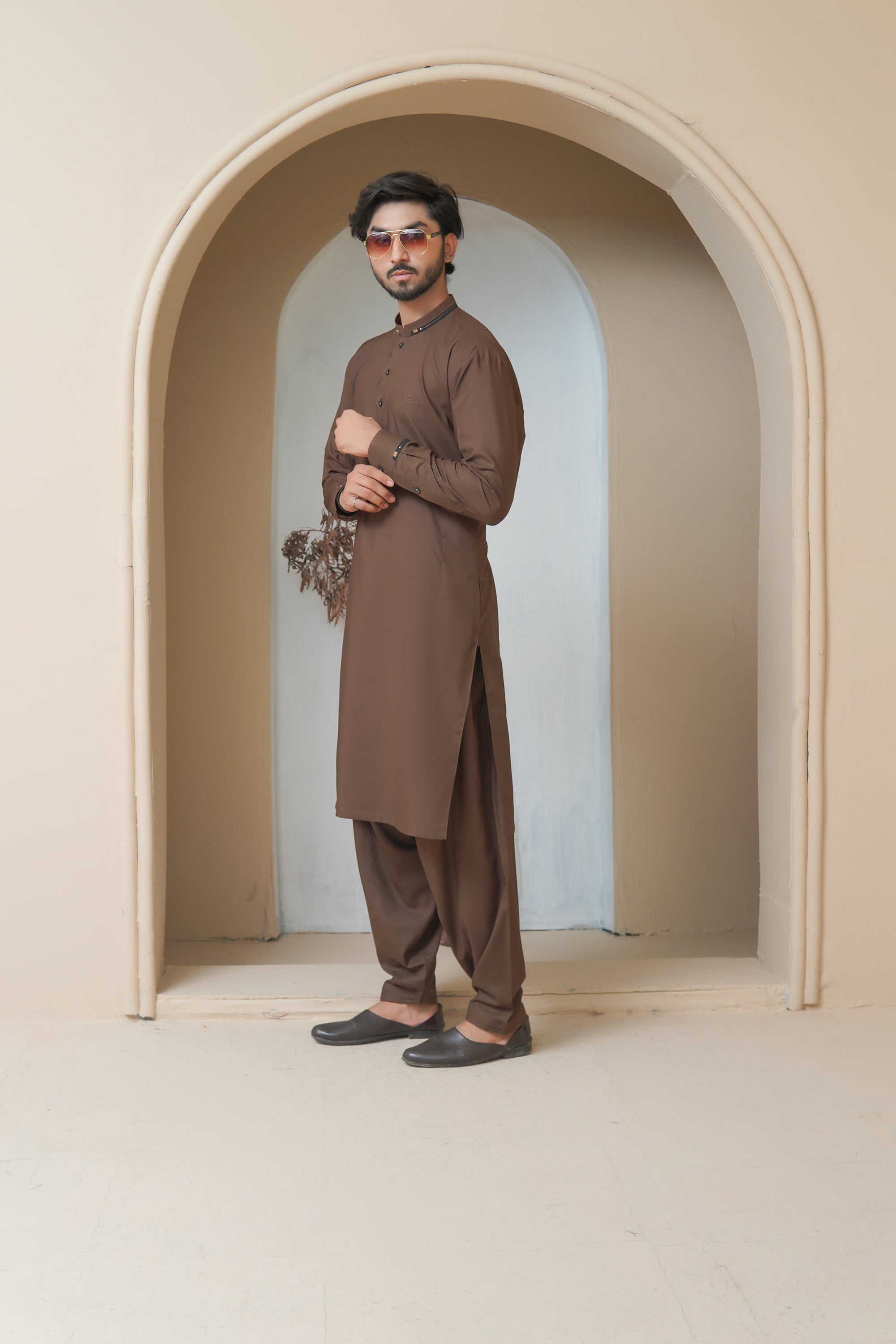 Coffee Bean Mens Kameez Shalwar RJ-KS590