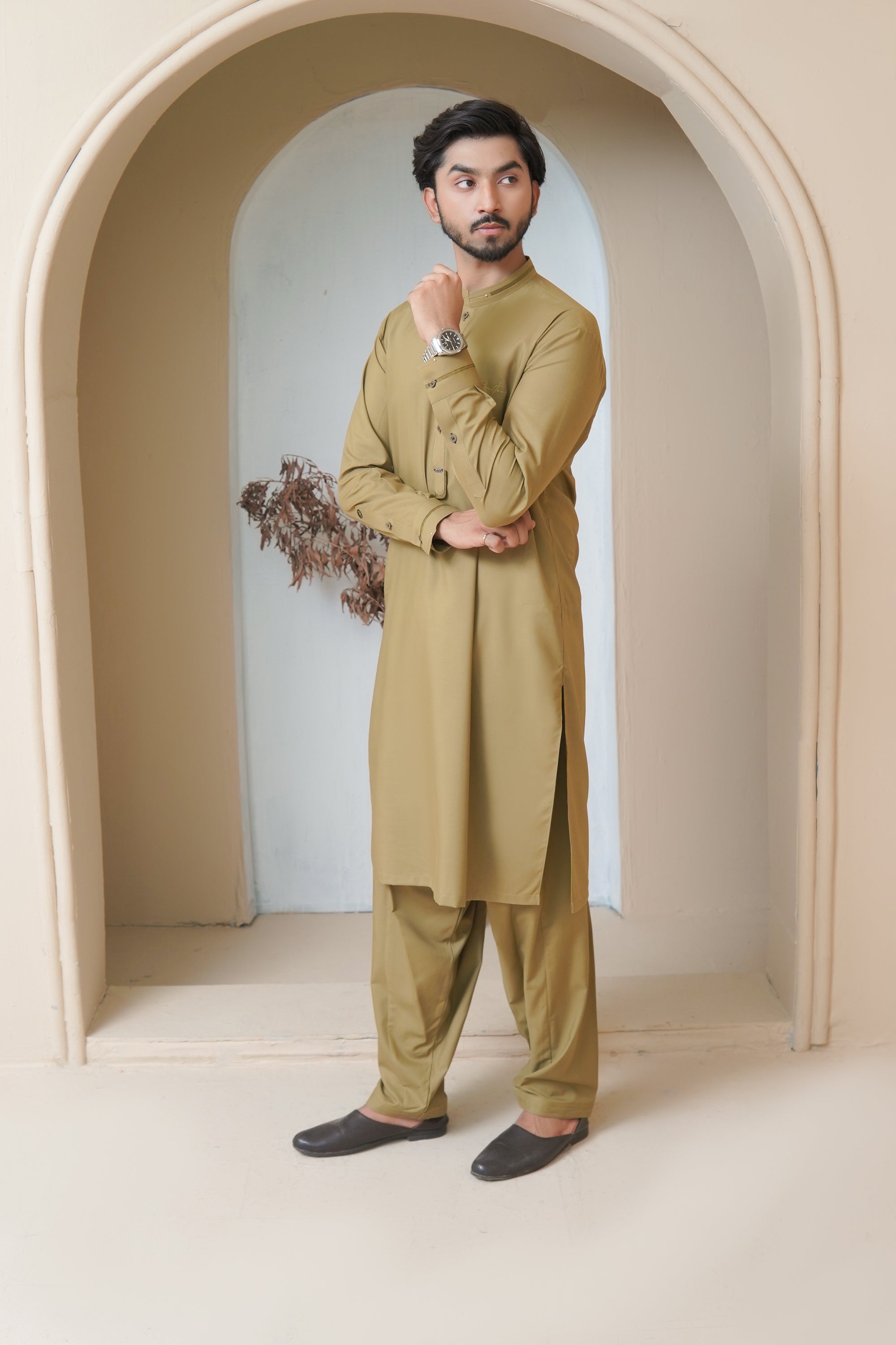 Mehndi Mens Kameez Shalwar RJ-KS584