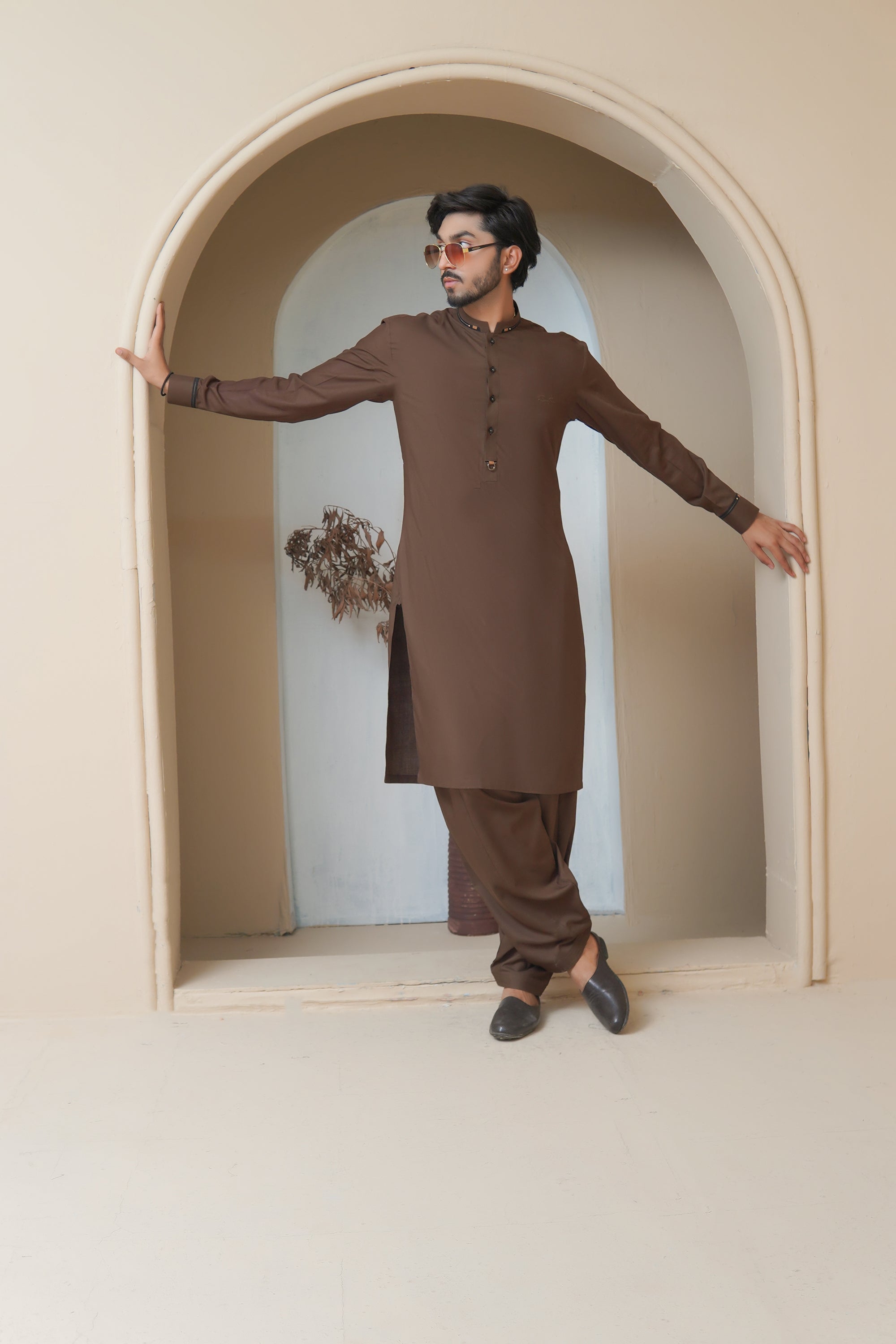 Coffee Bean Mens Kameez Shalwar RJ-KS590