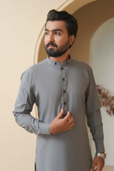 Stone Grey Mens Kameez Shalwar RJ-KS587