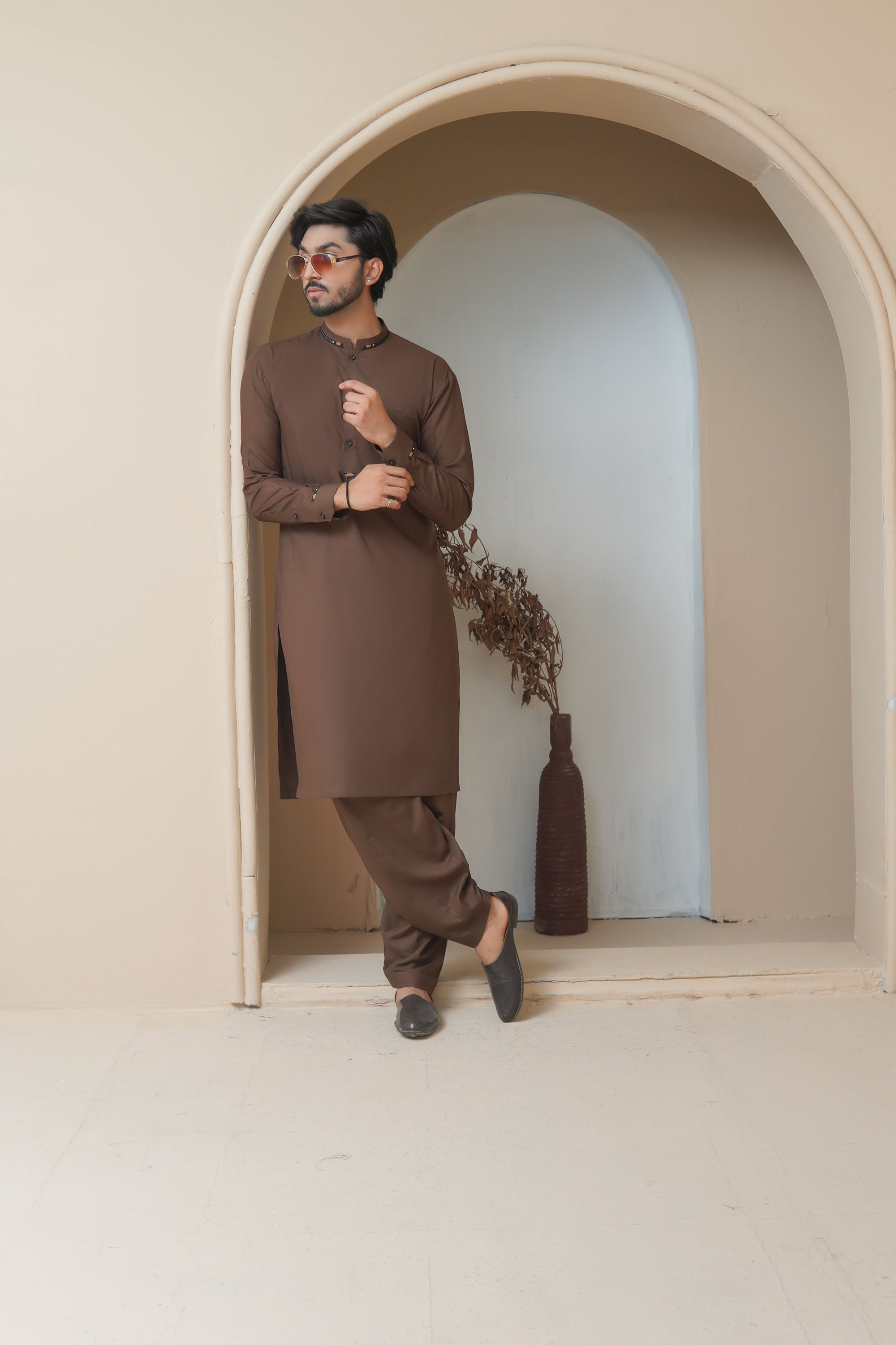 Coffee Bean Mens Kameez Shalwar RJ-KS590