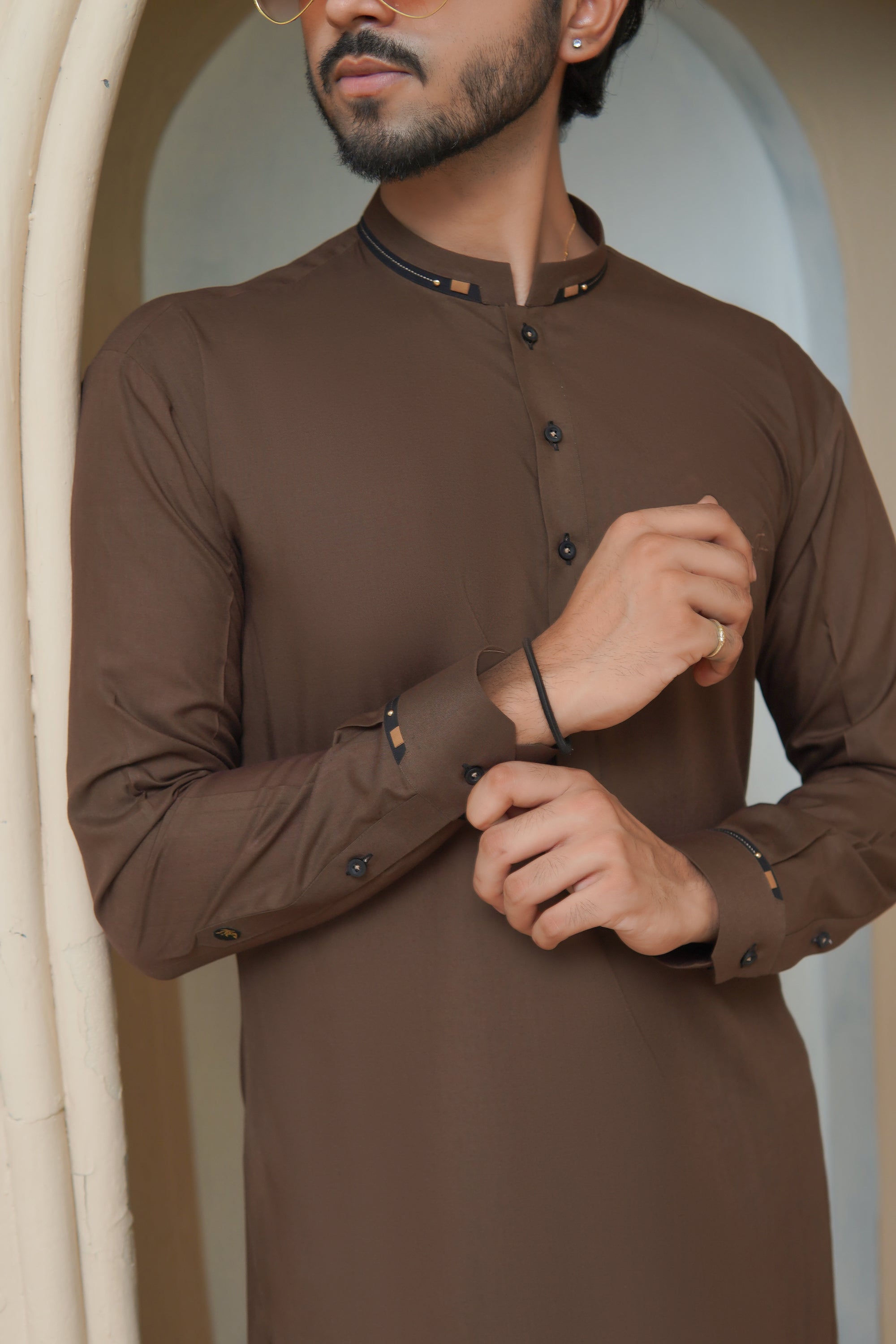 Coffee Bean Mens Kameez Shalwar RJ-KS590